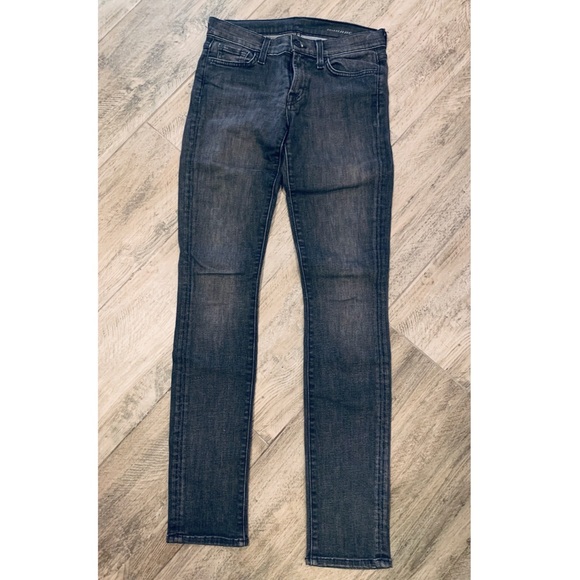 7 For All Mankind Roxanne Black Jeans Size 27 - Picture 5 of 9